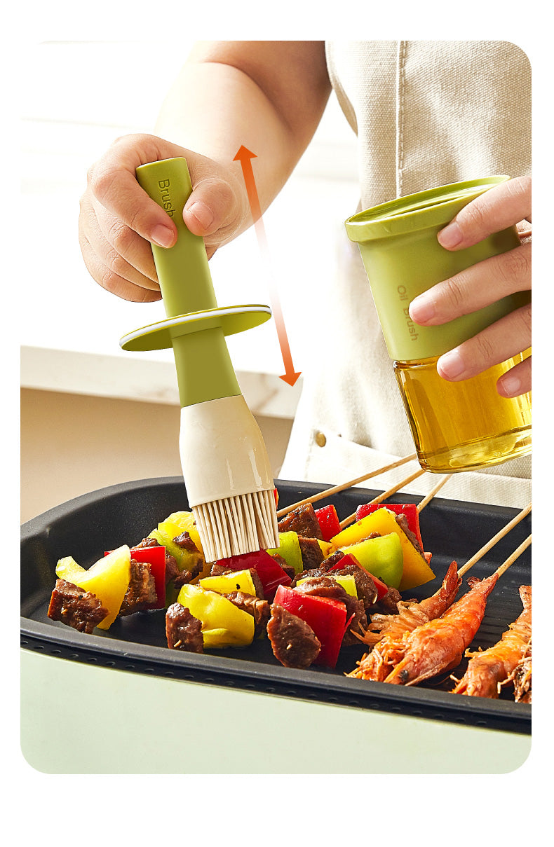 Oil Brush Bottle - Δοχείο Λαδιού Με Ενσωματωμένο Πινέλο Σιλικόνης