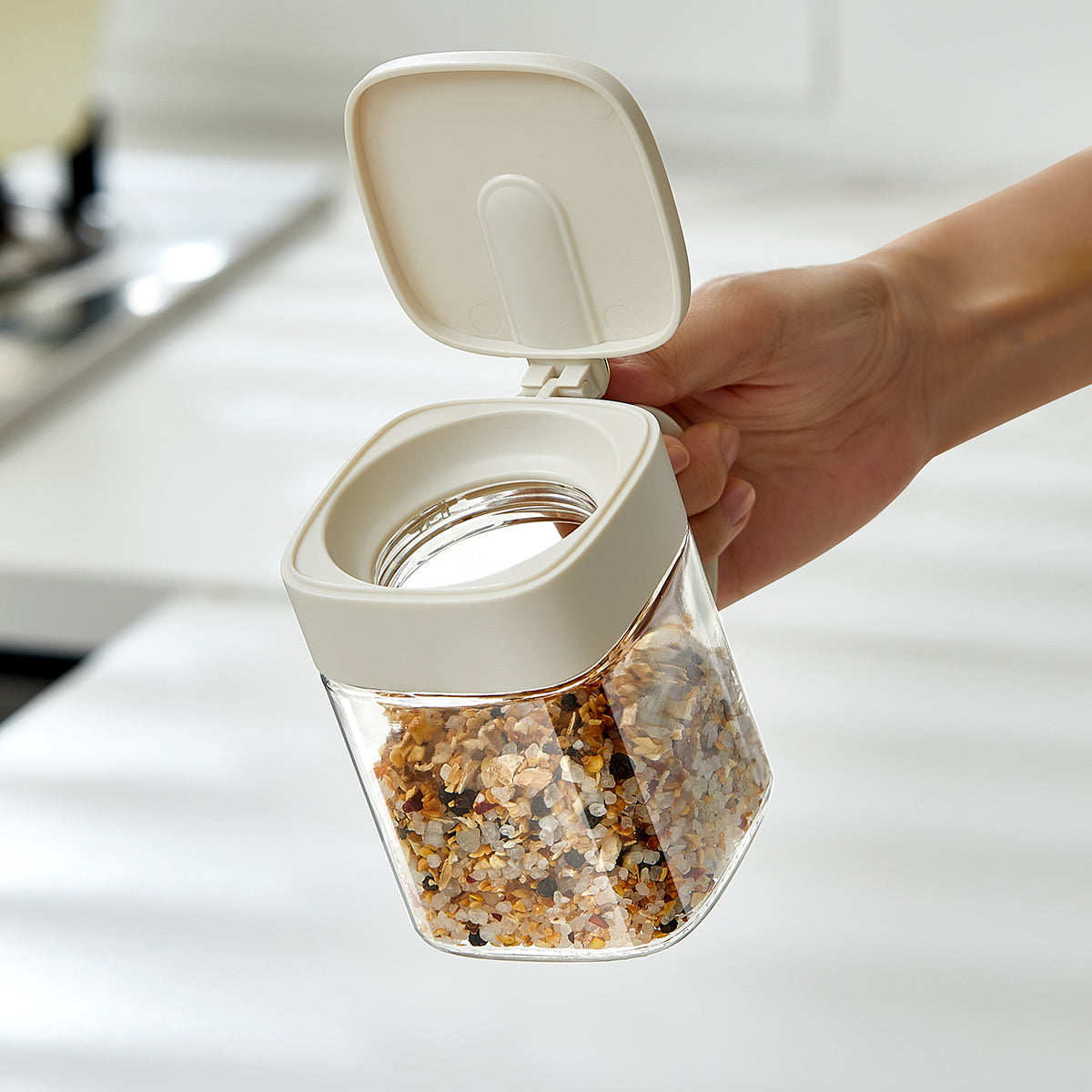 Seasoning Jar - Σετ 2 Δοχείων 300ml με Βάση.