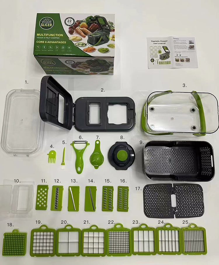 VeggiMaster - 25 σε 1 πολυχρηστικός κόφτης λαχανικών