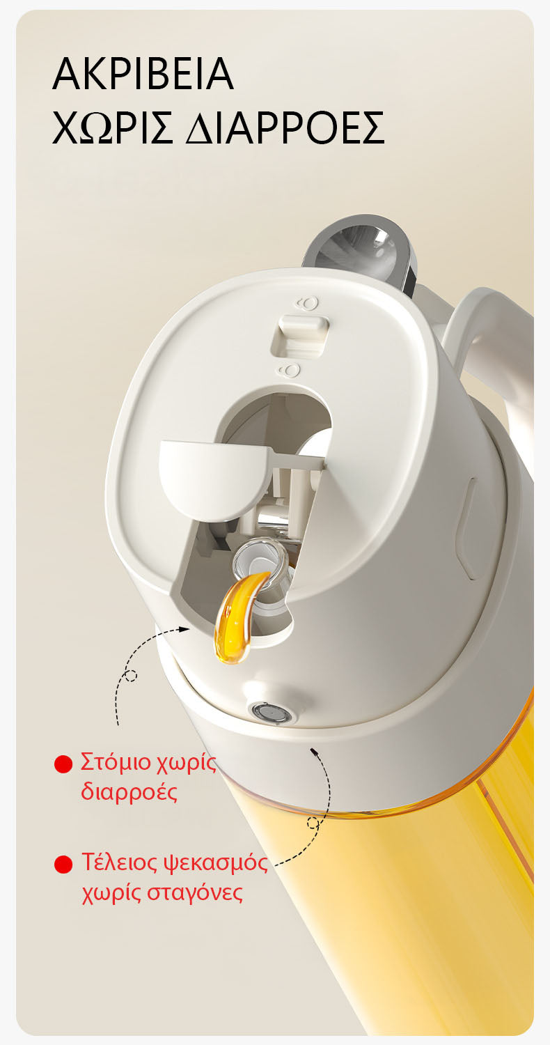 Oil Sprayer bottle - 2 σε 1 ψεκασμός και ελεγχόμενη ροή