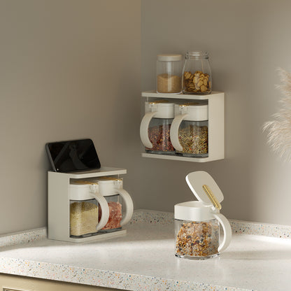 Seasoning Jar - Σετ 2 Δοχείων 300ml με Βάση.