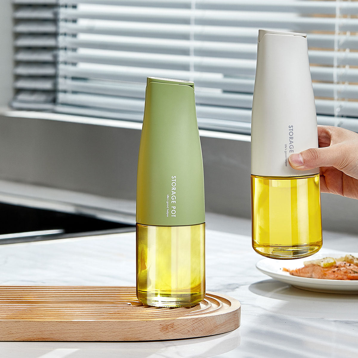 Oil Dispernser - Δοχείο Λαδιού Με Αυτόματο Καπάκι.