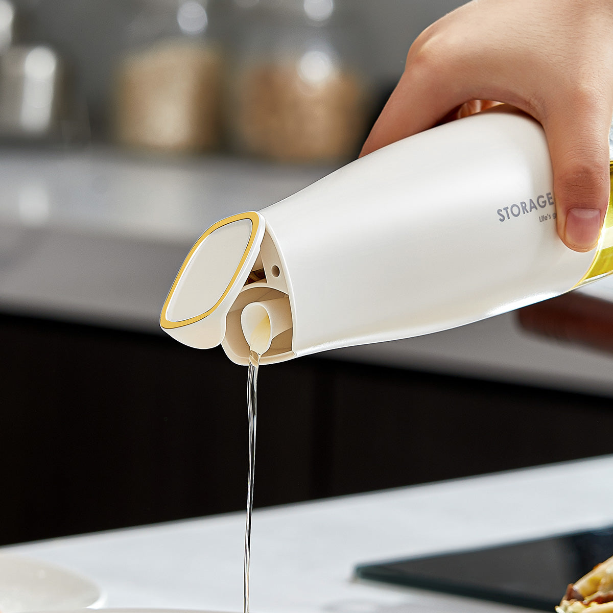 Oil Dispernser - Δοχείο Λαδιού Με Αυτόματο Καπάκι.