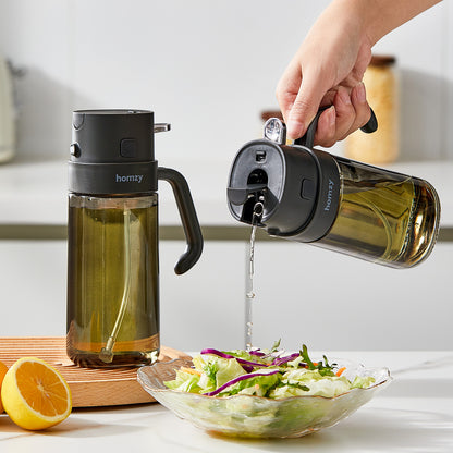 Oil Sprayer bottle - 2 σε 1  ψεκασμός και ελεγχόμενη ροή.