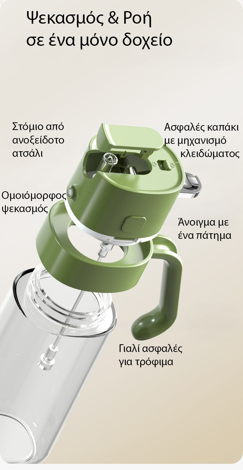 Oil Sprayer bottle - 2 σε 1  ψεκασμός και ελεγχόμενη ροή