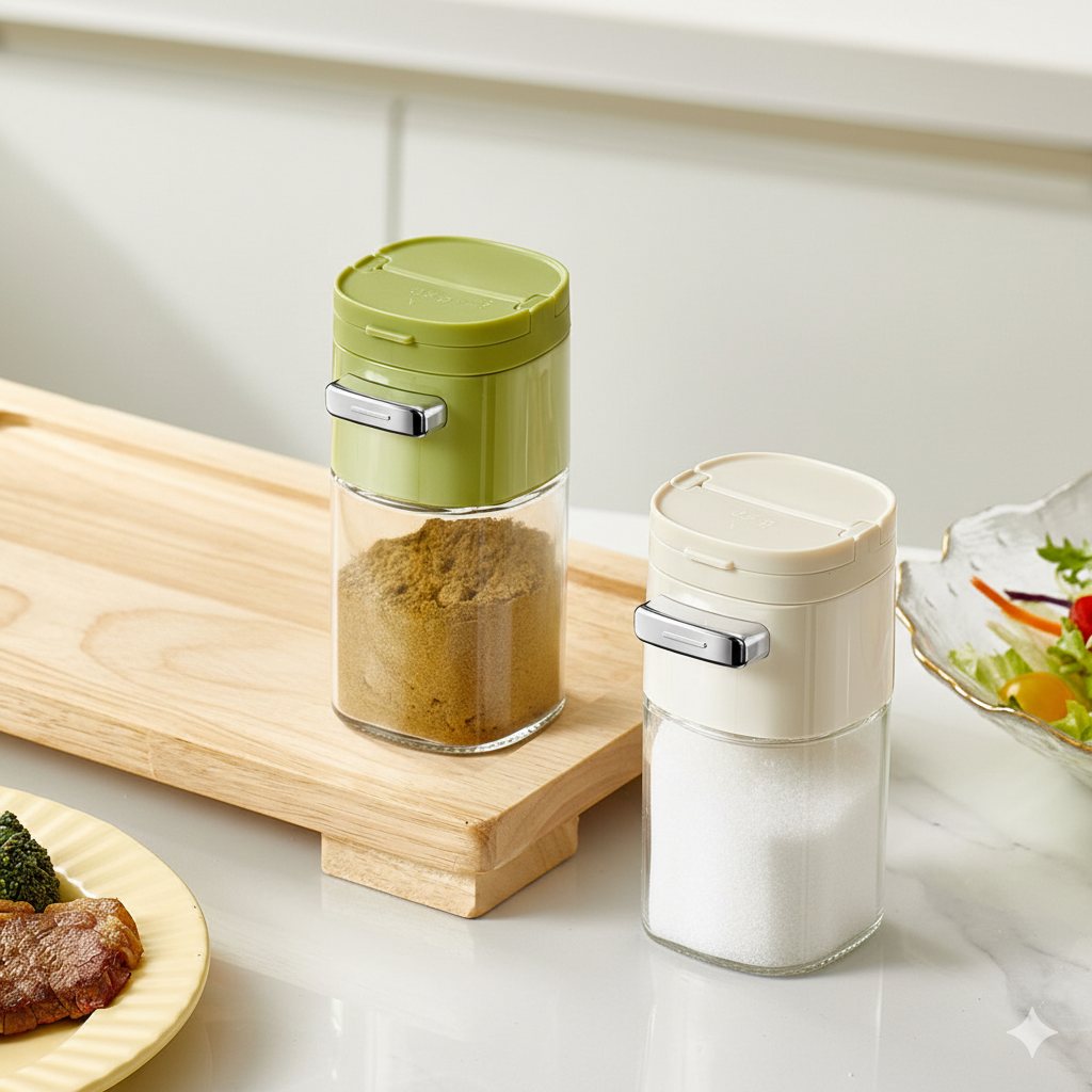 Βαζάκι Μπαχαρικών 2 σε 1 – Δοσομετρητής & Ελεύθερη Ροή