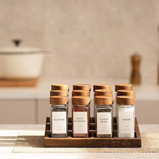 SpiceKeeper - 12τμχ βαζάκια οργάνωσης μπαχαρικών με ετικέτες